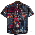 Camisa holid estampada con ropa de playa para hombre